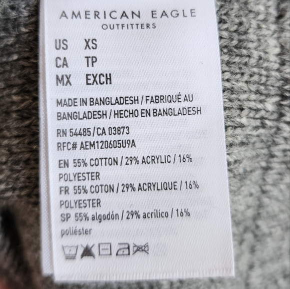 Ae | The Super Soft Striped Hooded Sweater Hoodie Mens XS Gray Black - Picture 9 of 9